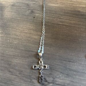 Silver Cross Pendant Necklace